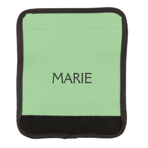 SIMPLE MINIMAL GREEN ADD YOUR NAME TEXT GIFT LUGGAGE HANDLE WRAP
