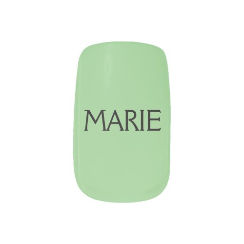 SIMPLE MINIMAL GREEN ADD YOUR NAME TEXT GIFT     MINX NAIL ART