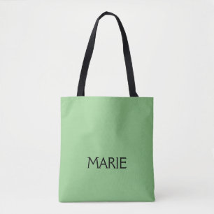 SIMPLE MINIMAL GREEN ADD YOUR NAME TEXT GIFT  TOTE BAG