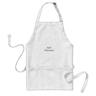 Simple minimal green add your text name photo cust adult apron