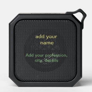Simple minimal green add your text name photo cust bluetooth speaker