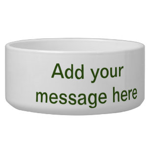 Simple minimal green add your text name photo cust bowl