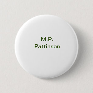 Simple minimal green add your text name photo cust button