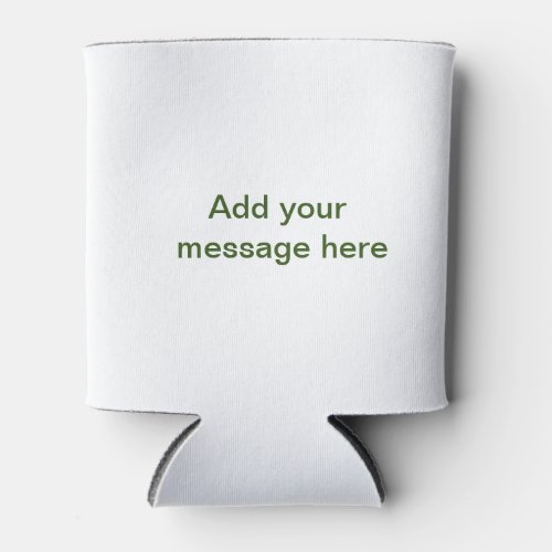 Simple minimal green add your text name photo cust can cooler