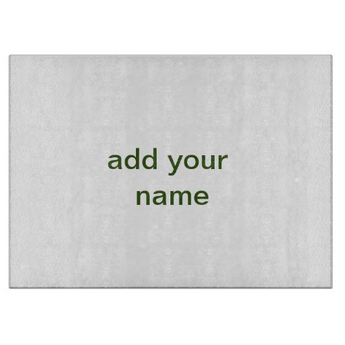 Simple minimal green add your text name photo cust cutting board