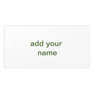Simple minimal green add your text name photo cust door sign