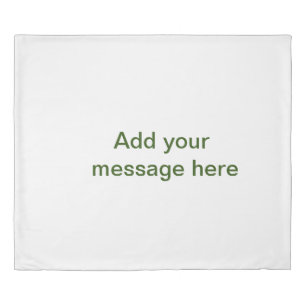 Simple minimal green add your text name photo cust duvet cover