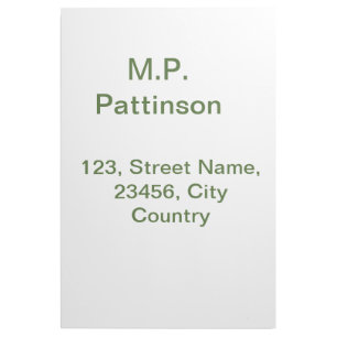 Simple minimal green add your text name photo cust gallery wrap