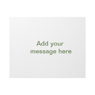 Simple minimal green add your text name photo cust gallery wrap