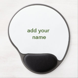 Simple minimal green add your text name photo cust gel mouse pad