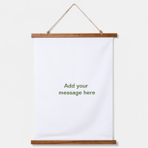 Simple minimal green add your text name photo cust hanging tapestry