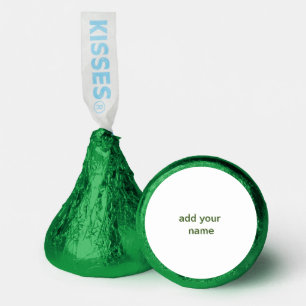 Simple minimal green add your text name photo cust hershey®'s kisses®