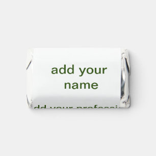 Simple minimal green add your text name photo cust hershey's miniatures