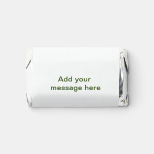 Simple minimal green add your text name photo cust hershey's miniatures