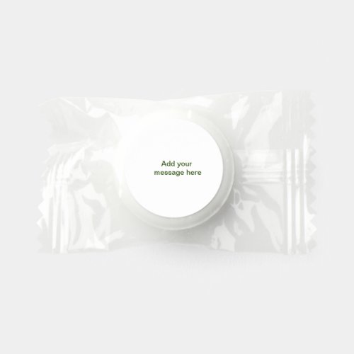 Simple minimal green add your text name photo cust life saver mints
