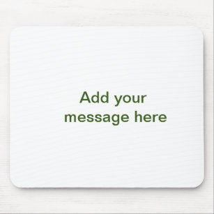 Simple minimal green add your text name photo cust mouse pad
