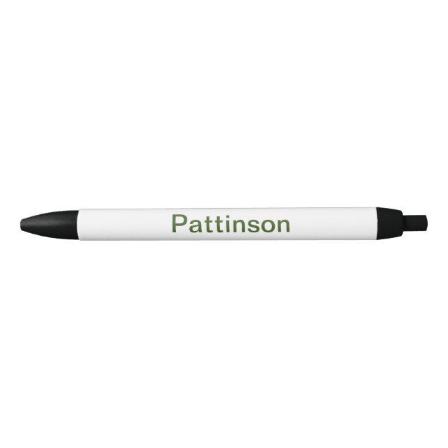 Simple minimal green add your text name photo cust pen (Front)