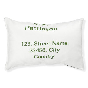Simple minimal green add your text name photo cust pet bed