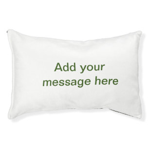 Simple minimal green add your text name photo cust pet bed