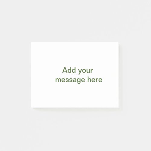Simple minimal green add your text name photo cust post_it notes