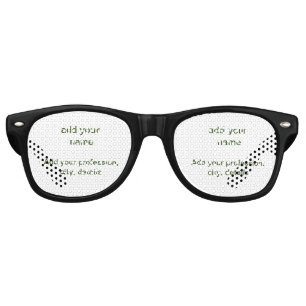 Simple minimal green add your text name photo cust retro sunglasses