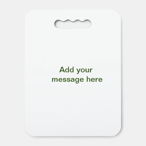 Simple minimal green add your text name photo cust seat cushion