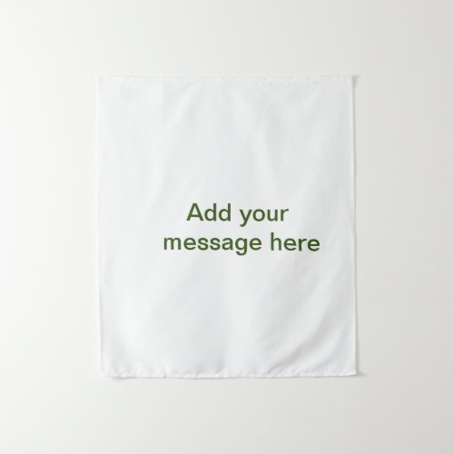 Simple minimal green add your text name photo cust tapestry