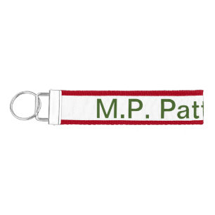 Simple minimal green add your text name photo cust wrist keychain