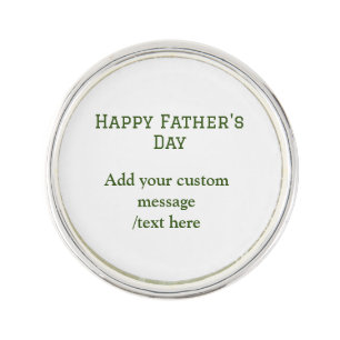 Simple minimal green happy father's day best dad lapel pin
