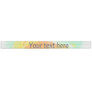 Simple minimal green orange watercolor add text na elastic hair tie
