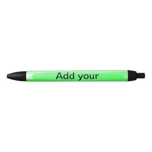 Simple minimal green shade add name text logo thro black ink pen