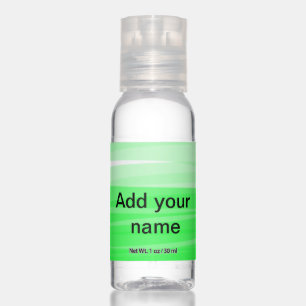 Simple minimal green shade add name text logo thro hand sanitizer