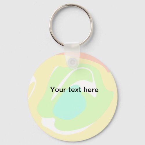 Simple minimal green watercolor glitter add text t keychain