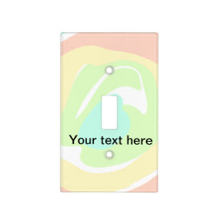 Simple minimal green watercolor glitter add text t light switch cover