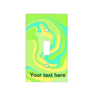 Simple minimal green watercolor glitter add text t light switch cover