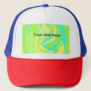 Simple minimal green watercolor glitter add text t trucker hat