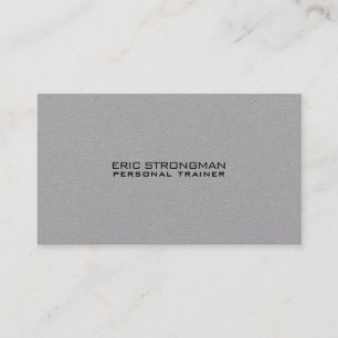 Simple minimal grey kraft style business card