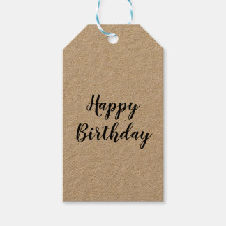 simple minimal happy birth day gift tags