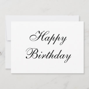 simple minimal happy birthday calligraphy card