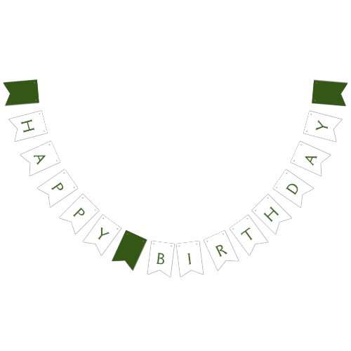 simple minimal happy birthday CUSTOM Bunting Flags