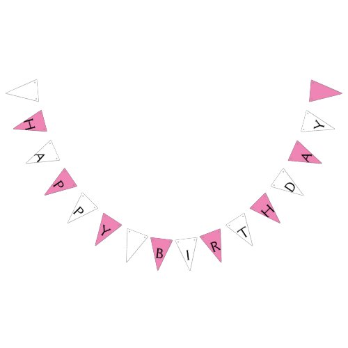 simple minimal happy birthday CUSTOM Bunting Flags