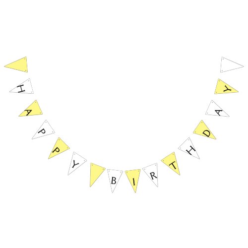 simple minimal happy birthday CUSTOM Bunting Flags