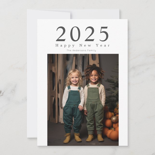 simple minimal happy new year card (Front)