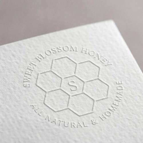 Simple Minimal Honeycomb Pattern  Custom Monogram Embosser