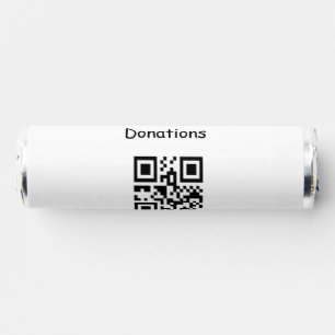 Simple minimal honeymoon donations wedding q r cod breath savers® mints