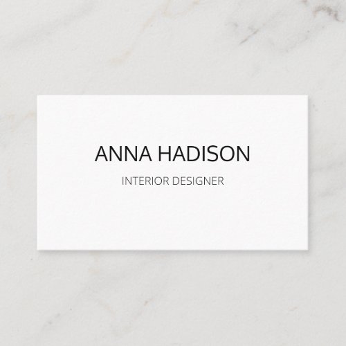 simple minimal interior designer modern logo business card