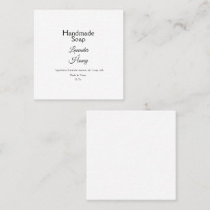 simple minimal lavender soap small business logo c square business card
