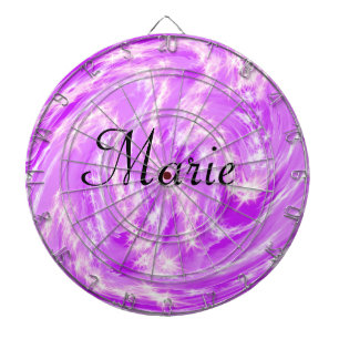 simple minimal light pastel pink add your name th dart board