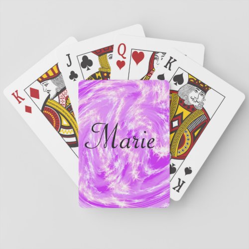 simple minimal light pastel pink add your name  th playing cards
