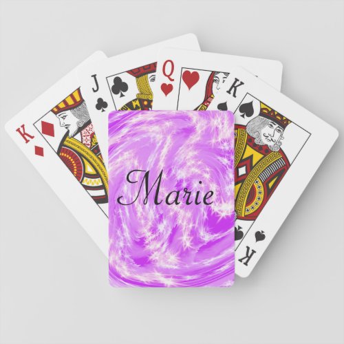 simple minimal light pastel pink add your name  th poker cards